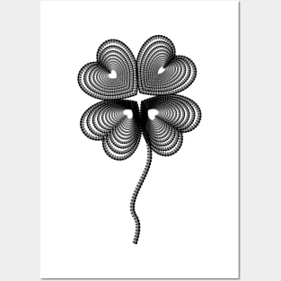 Skull leaf clover Posters and Art